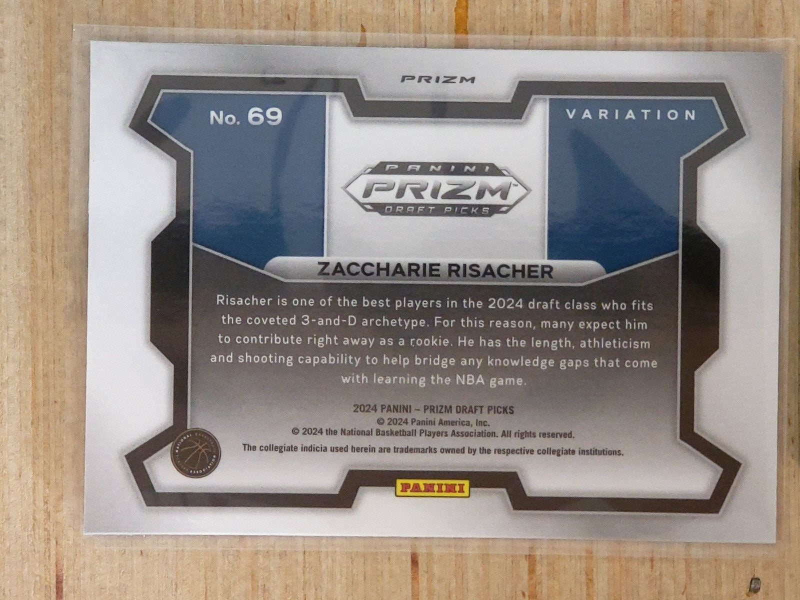2024 Panini Prizm Draft Picks #69 Zaccharie Risacher Variation Green