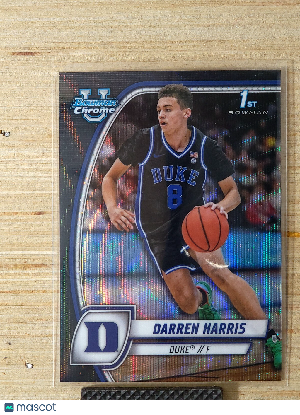 2024-25 Bowman Chrome U #18 Darren Harris Black Wave