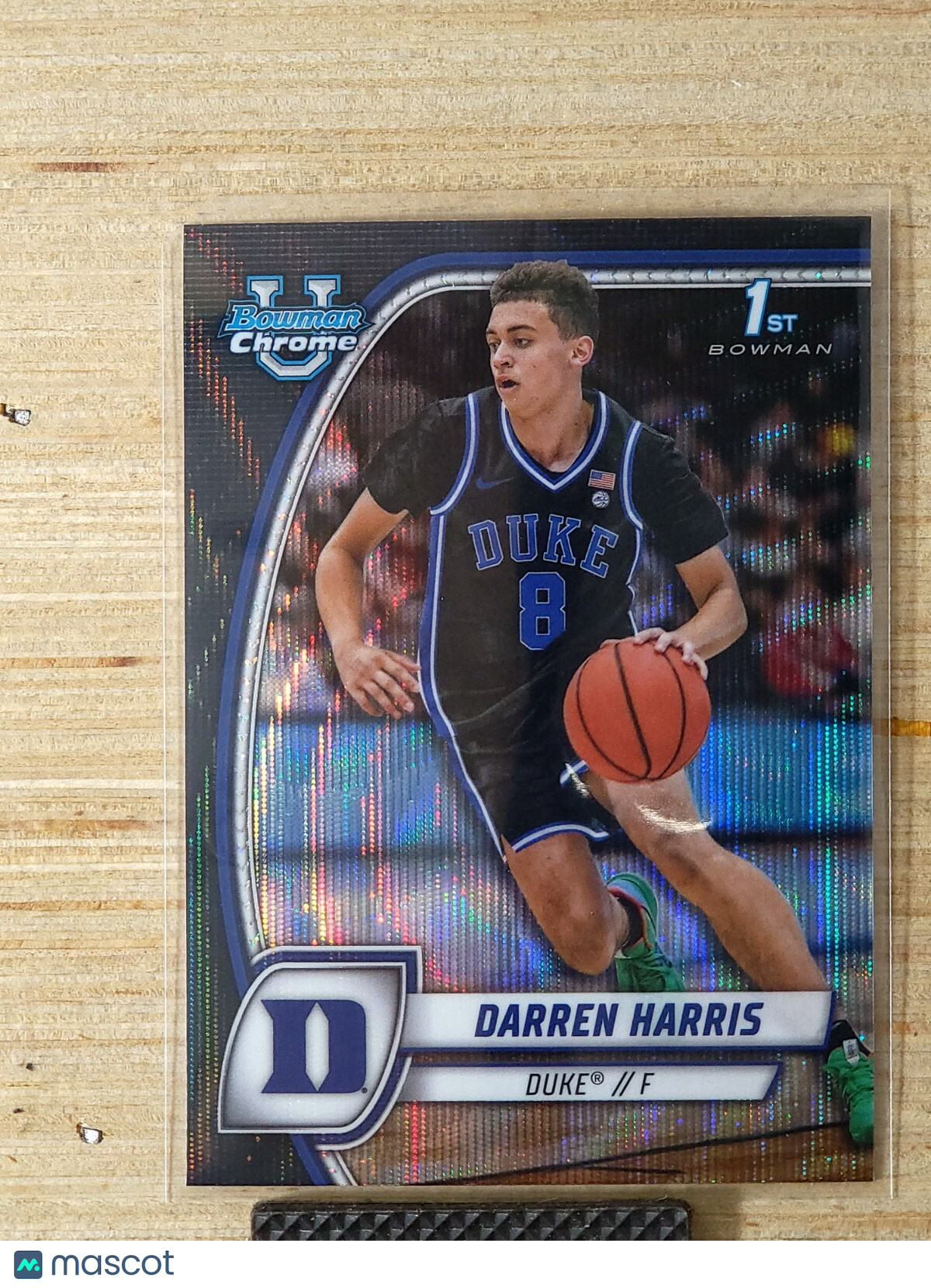 2024-25 Bowman Chrome U #18 Darren Harris Black Wave