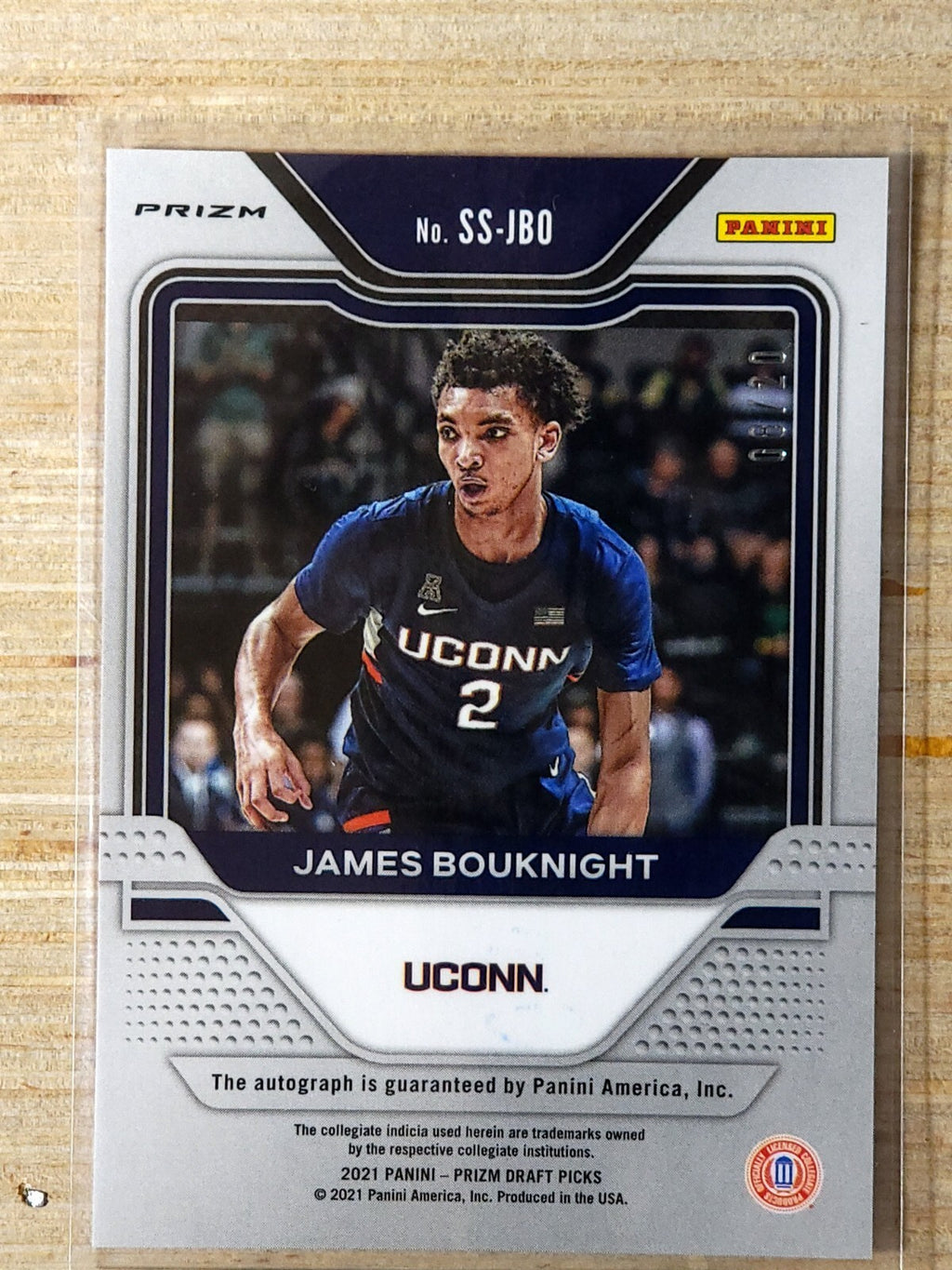 2021-22 Panini Prizm Draft Picks Auto James Bouknight # SS-JBO Pink Fast Break