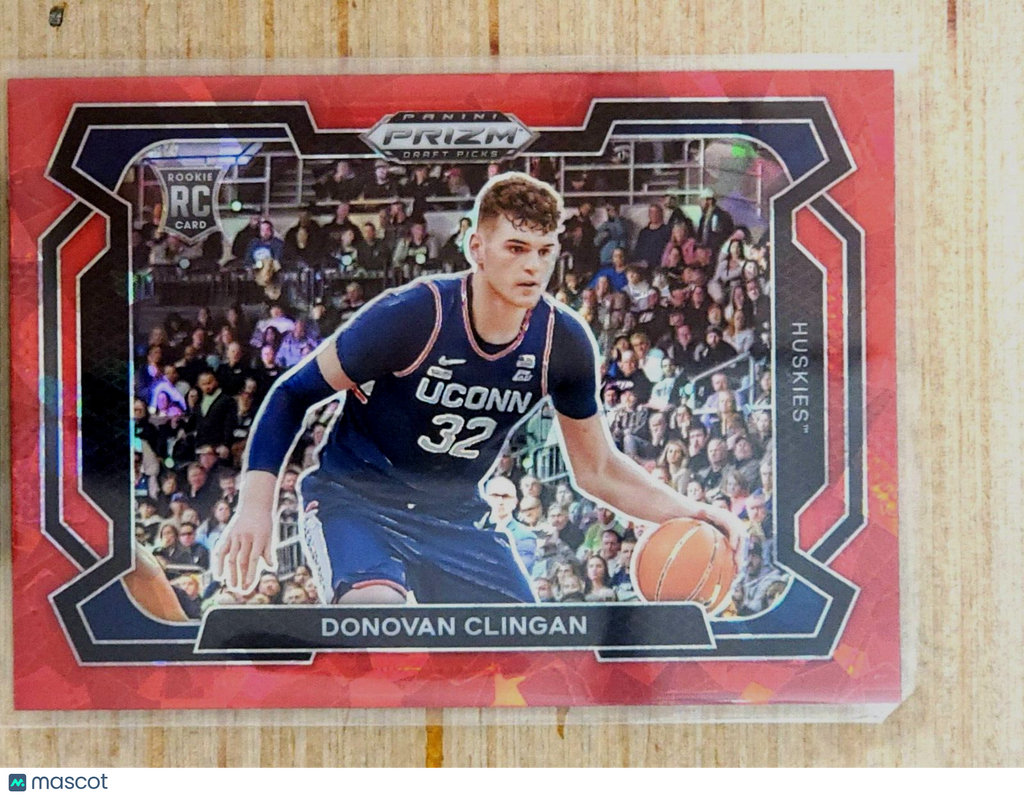 2024 Panini Prizm Draft Picks - #95 Donovan Clingan Variation Red Ice
