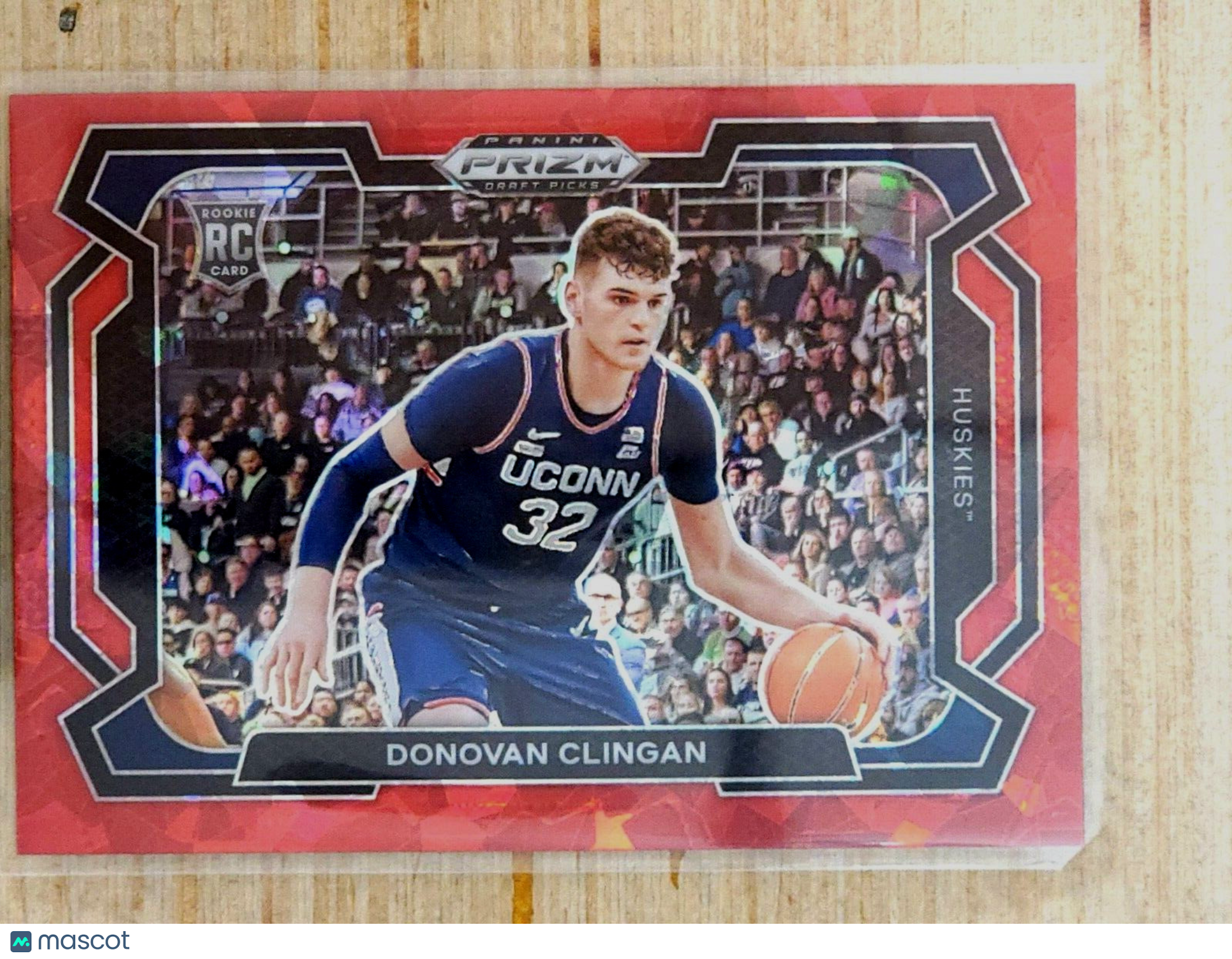 2024 Panini Prizm Draft Picks - #95 Donovan Clingan Variation Red Ice