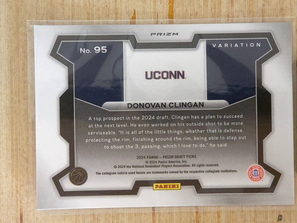 2024 Panini Prizm Draft Picks - #95 Donovan Clingan Variation Red Ice