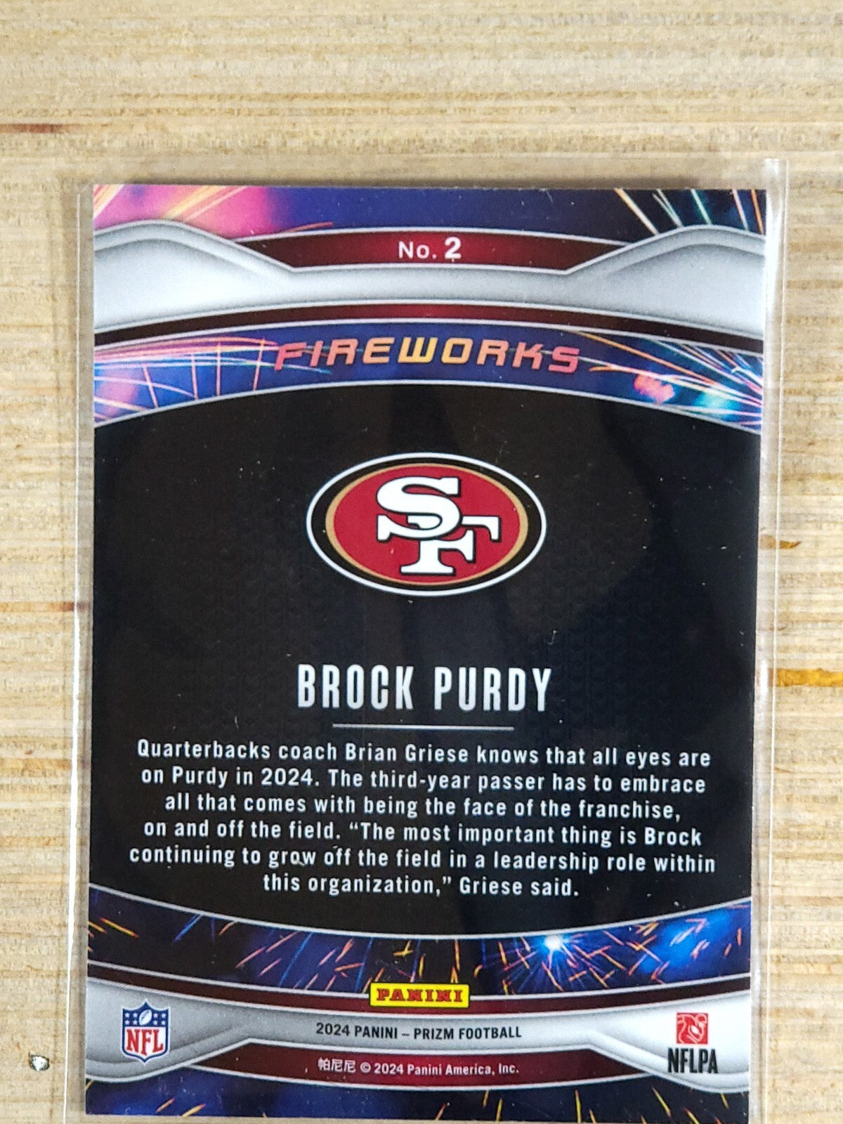 2024 Panini Prizm Fireworks #2 Brock Purdy