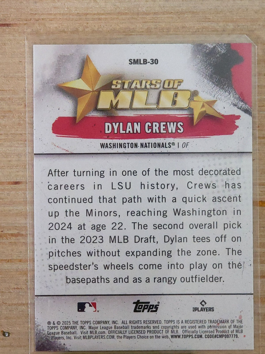 2025 Topps Series 1 Stars of MLB #SMLB-30  Dylan Crews