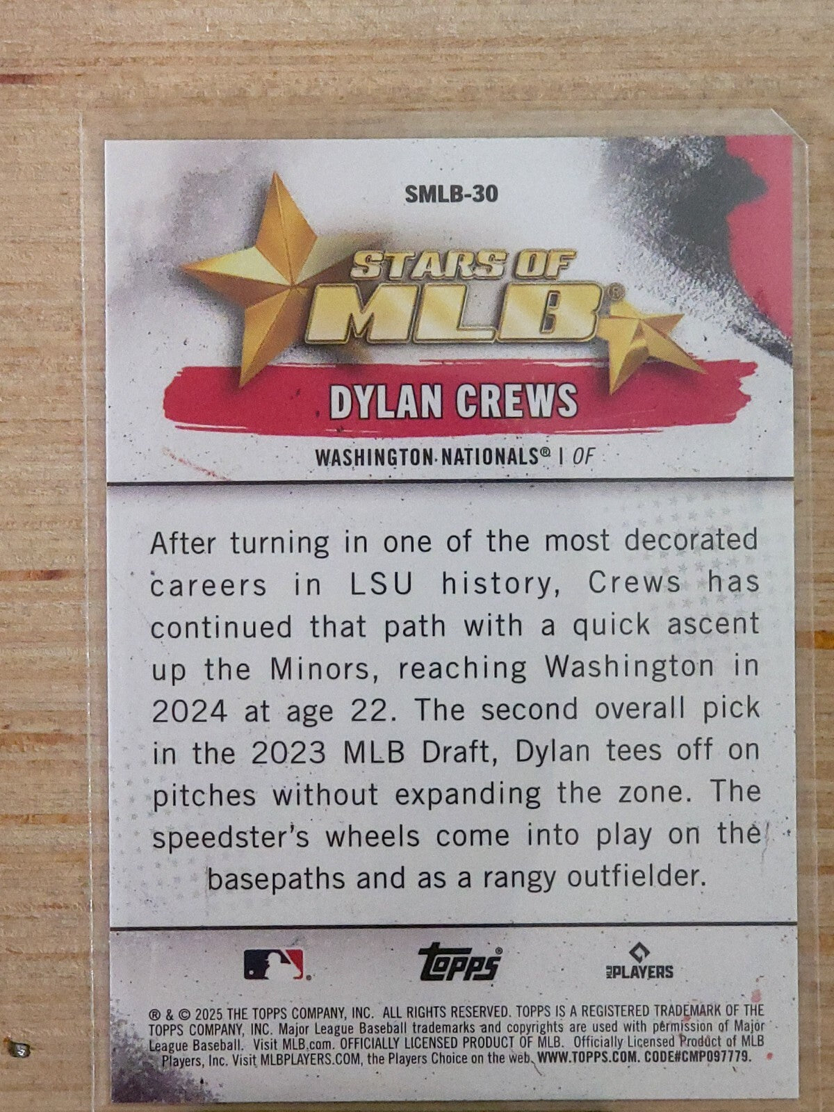 2025 Topps Series 1 Stars of MLB #SMLB-30  Dylan Crews