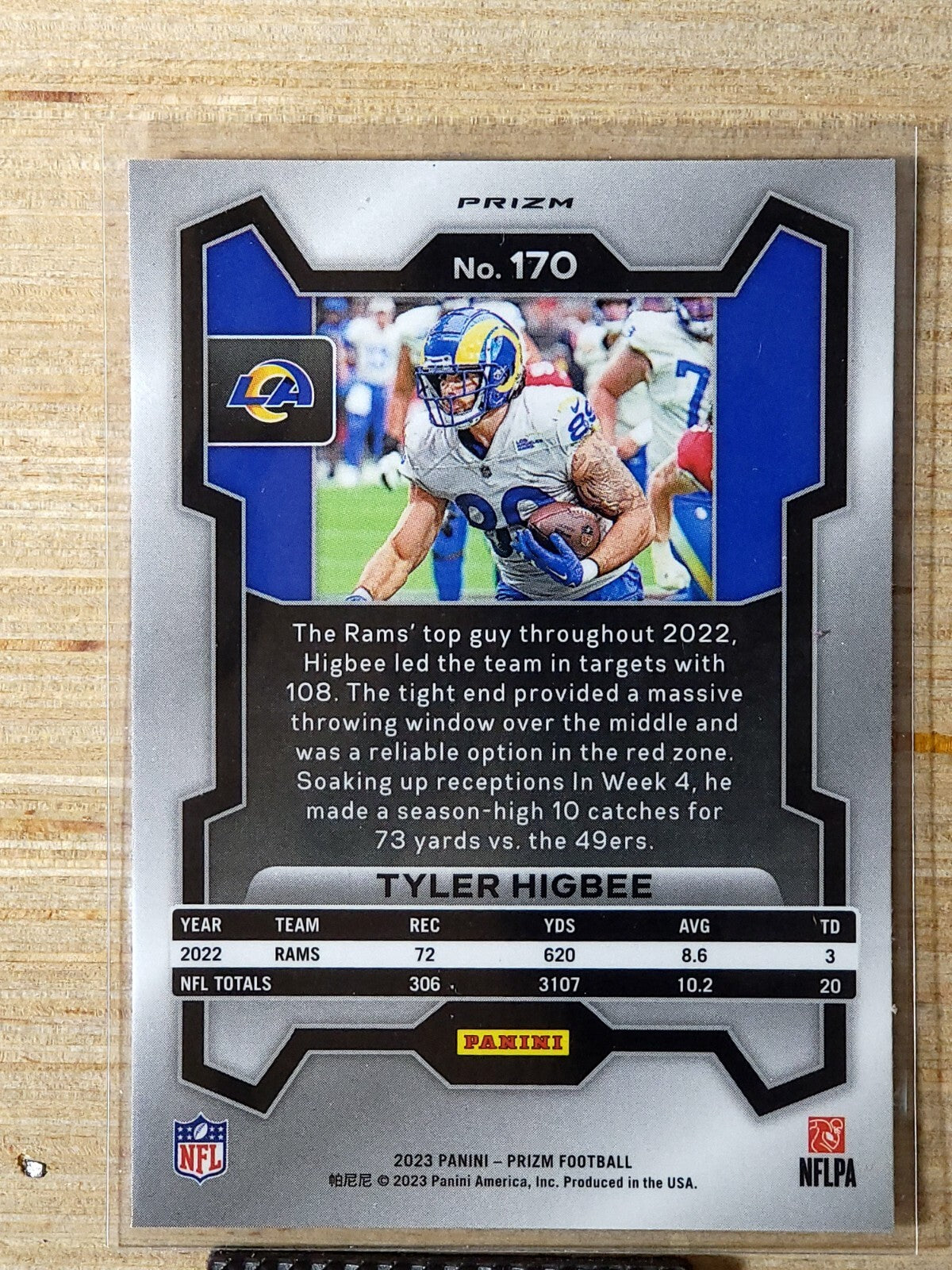 2023 Panini Prizm - #170 Tyler Higbee Red Speckle