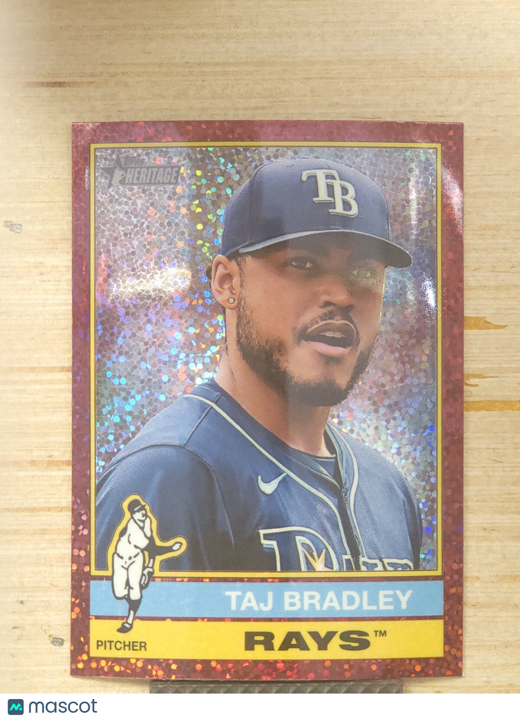 2025 Topps Heritage High Number - Taj Bradley #298 Fushia Sparkle