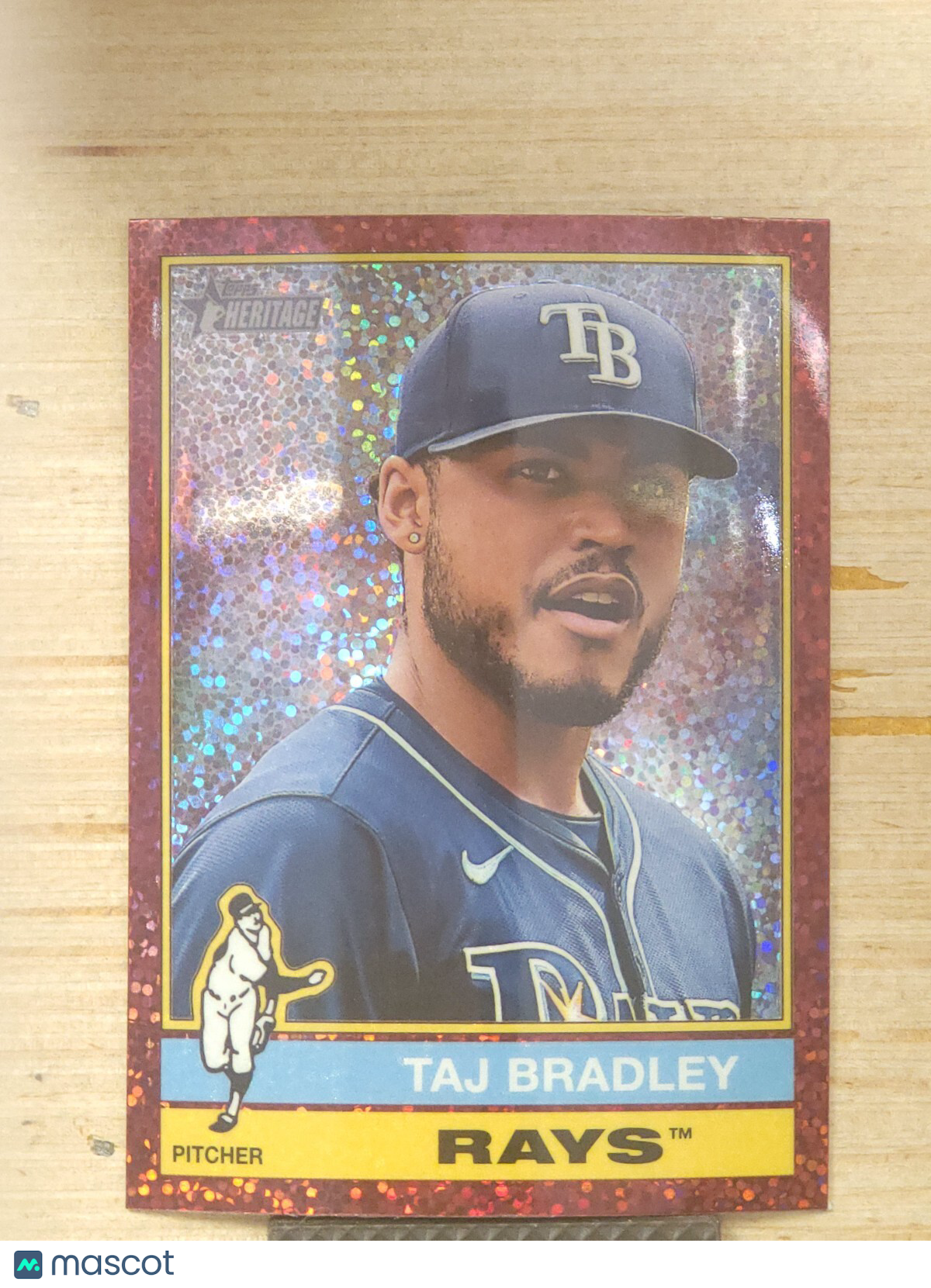 2025 Topps Heritage High Number - Taj Bradley #298 Fushia Sparkle