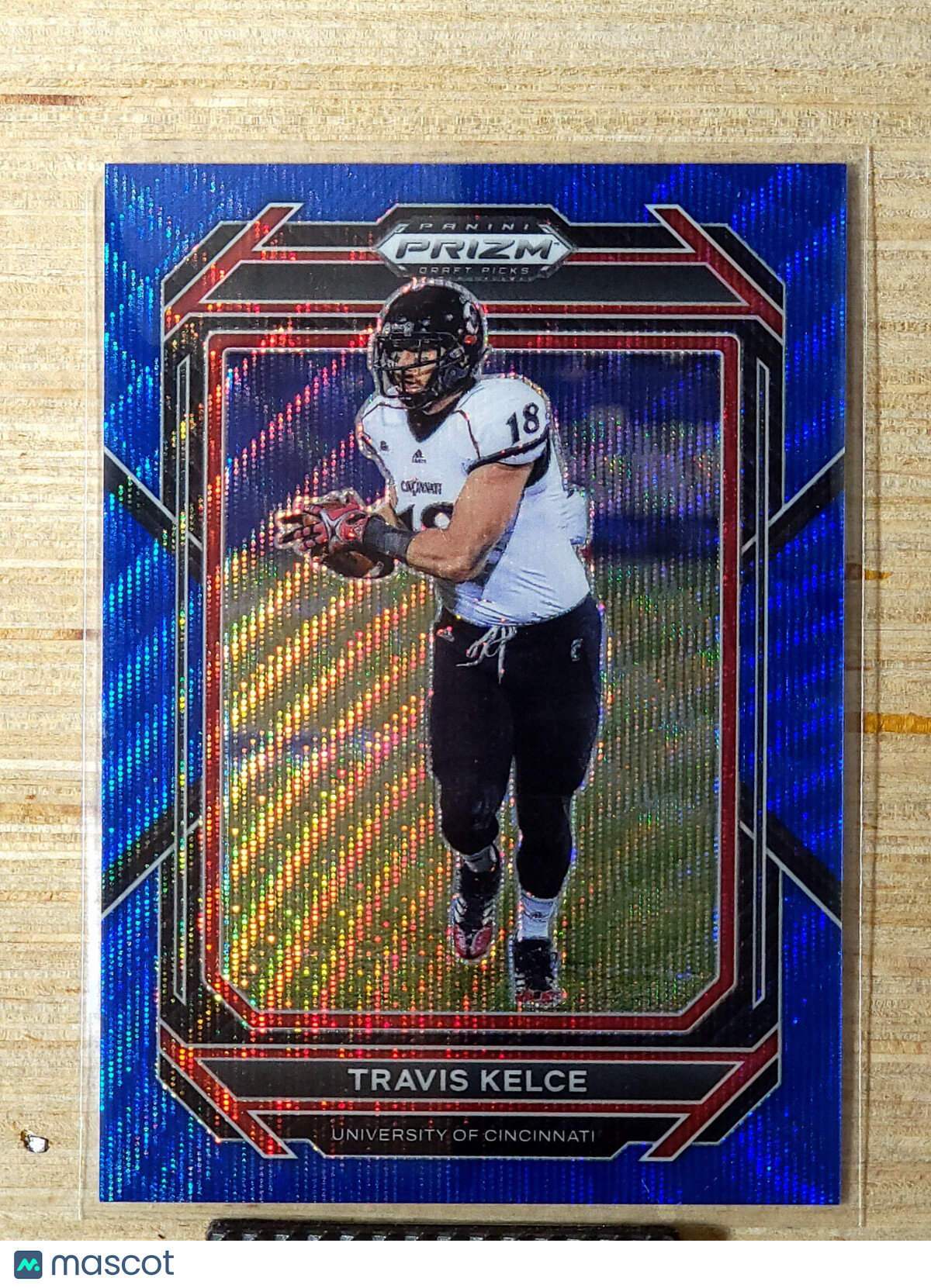 2023 Panini Prizm Draft Picks - #95 Travis Kelce Blue Wave