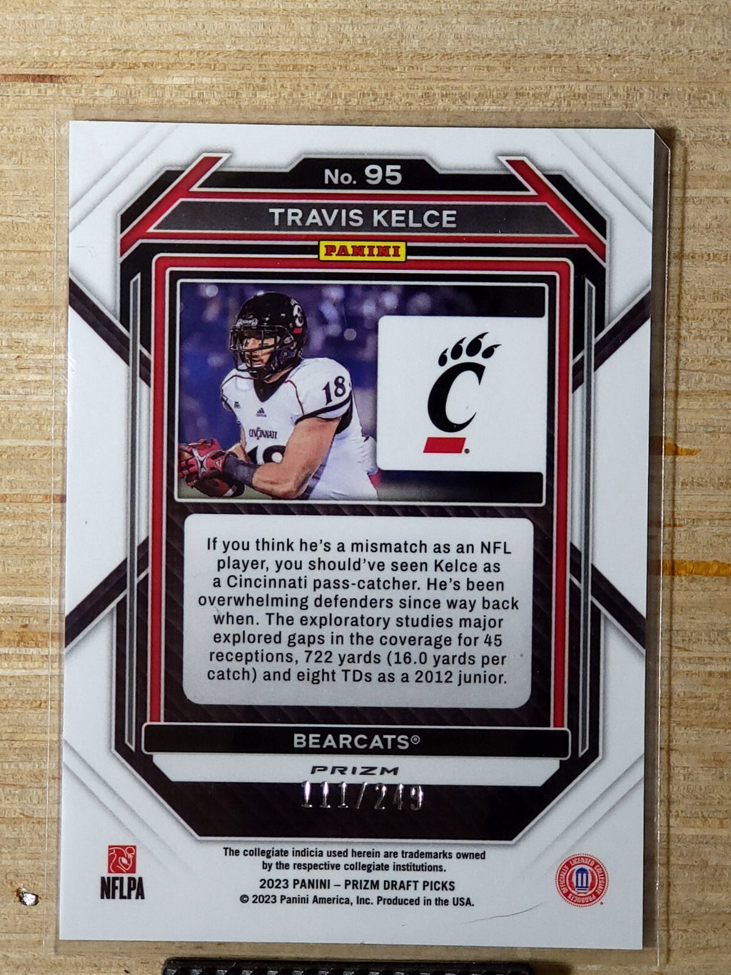 2023 Panini Prizm Draft Picks - #95 Travis Kelce Blue Wave