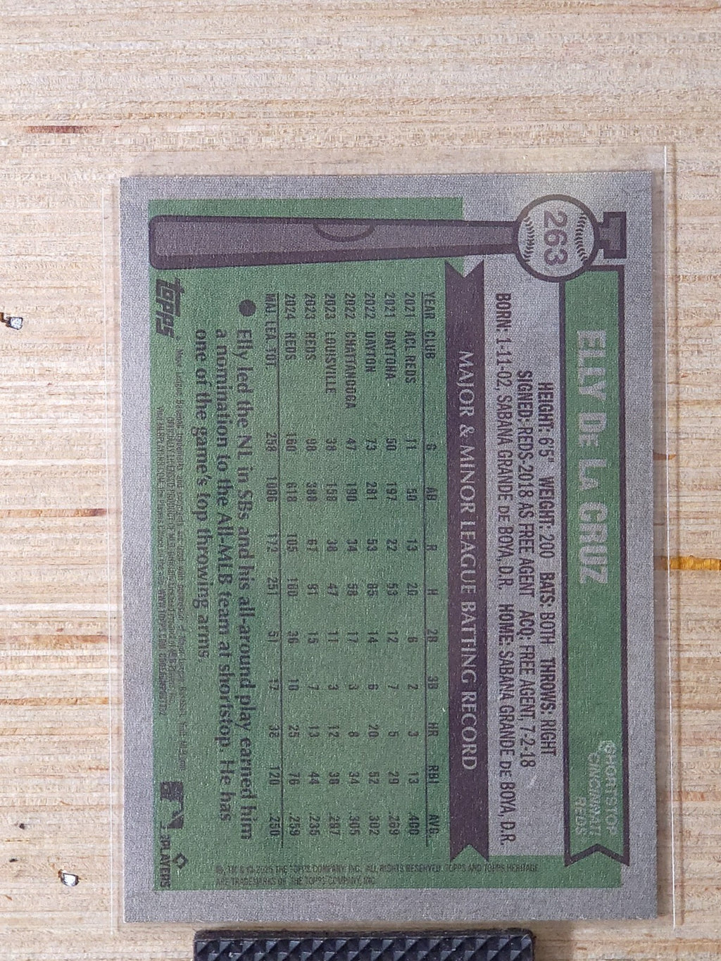 2025 Topps Heritage #263 Elly De La Cruz