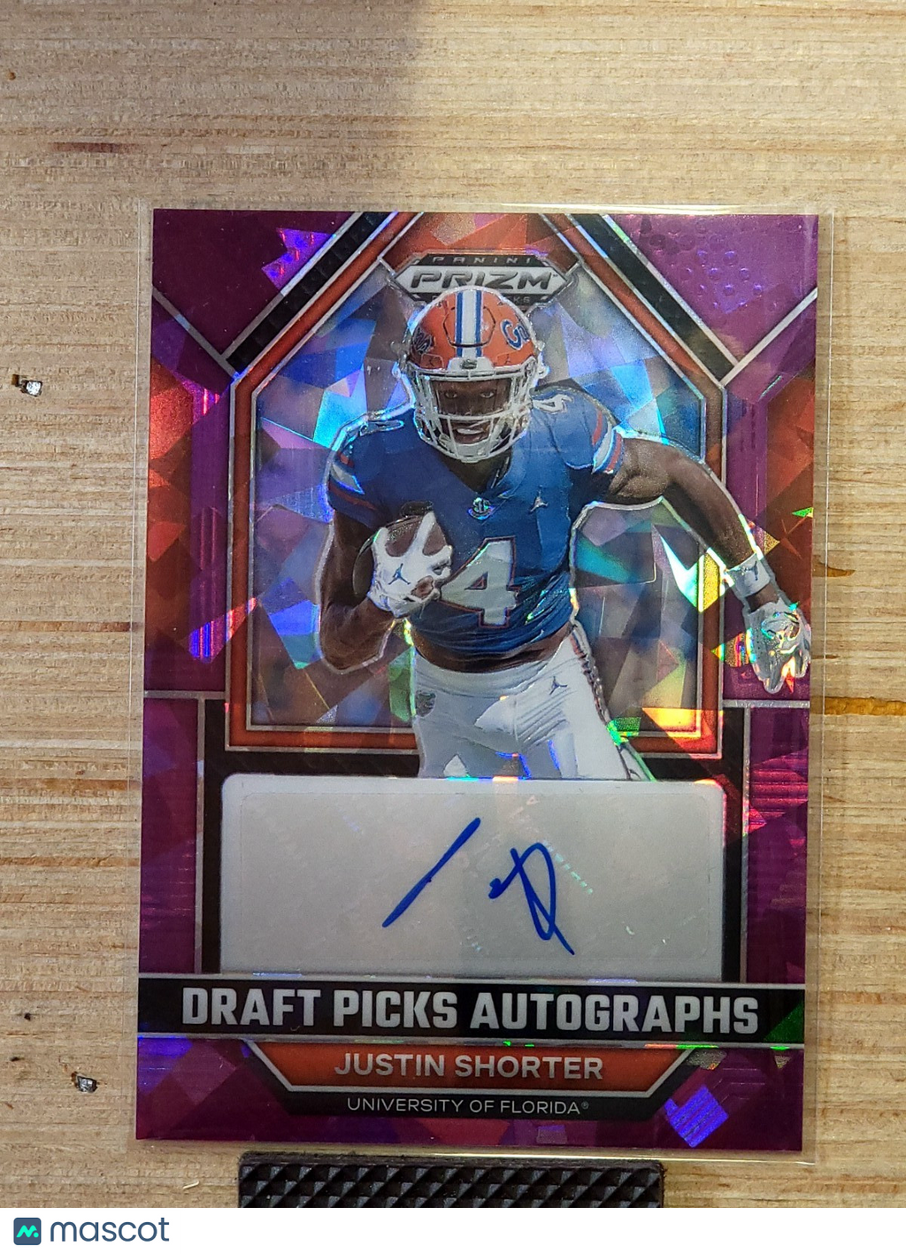 2023 Panini Prizm Draft Picks Auto Justin Shorter #DPA-JUS Purple Ice