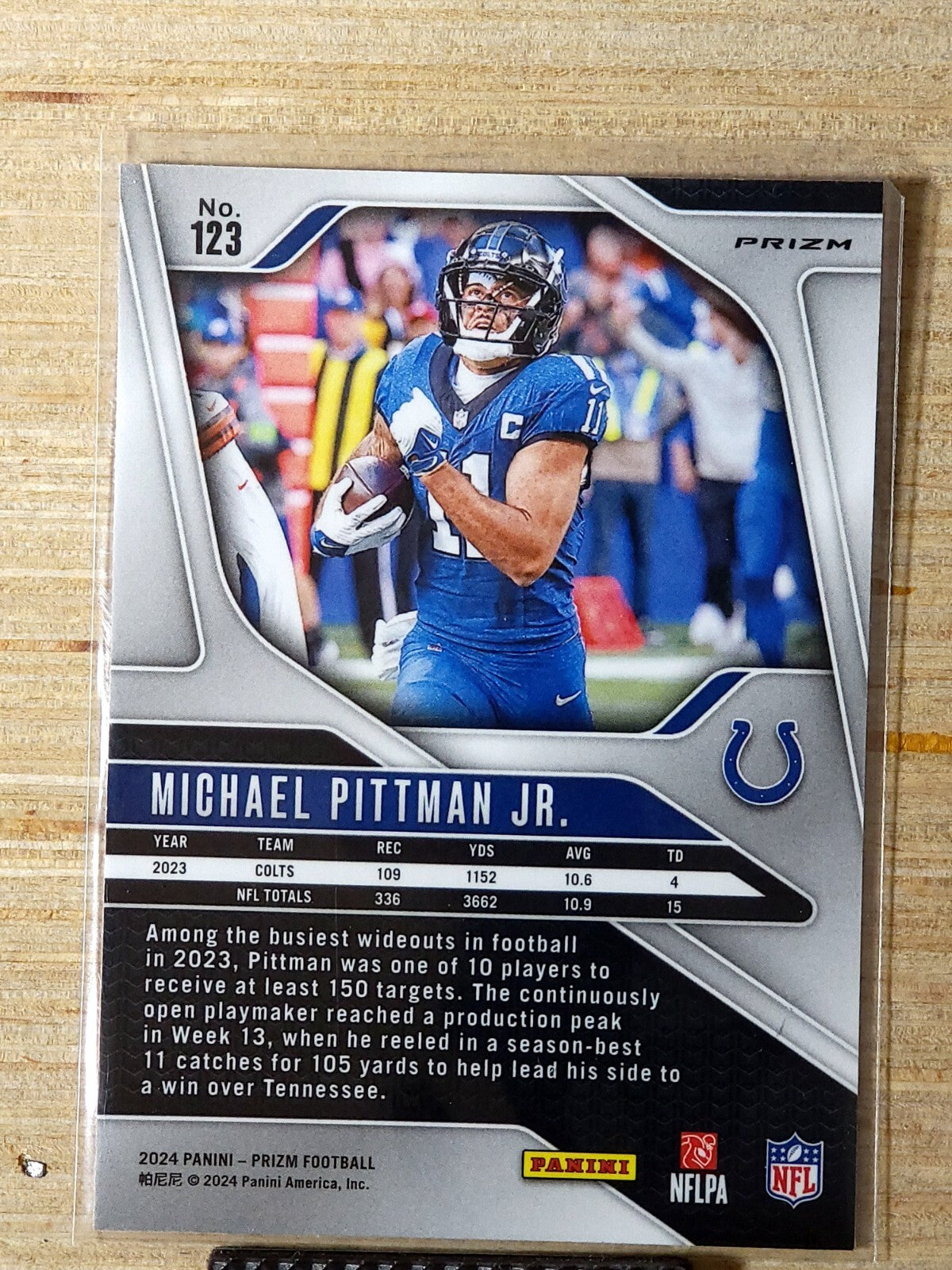 2024 Panini Prizm - Pink Prizm #123 Michael Pittman Jr.