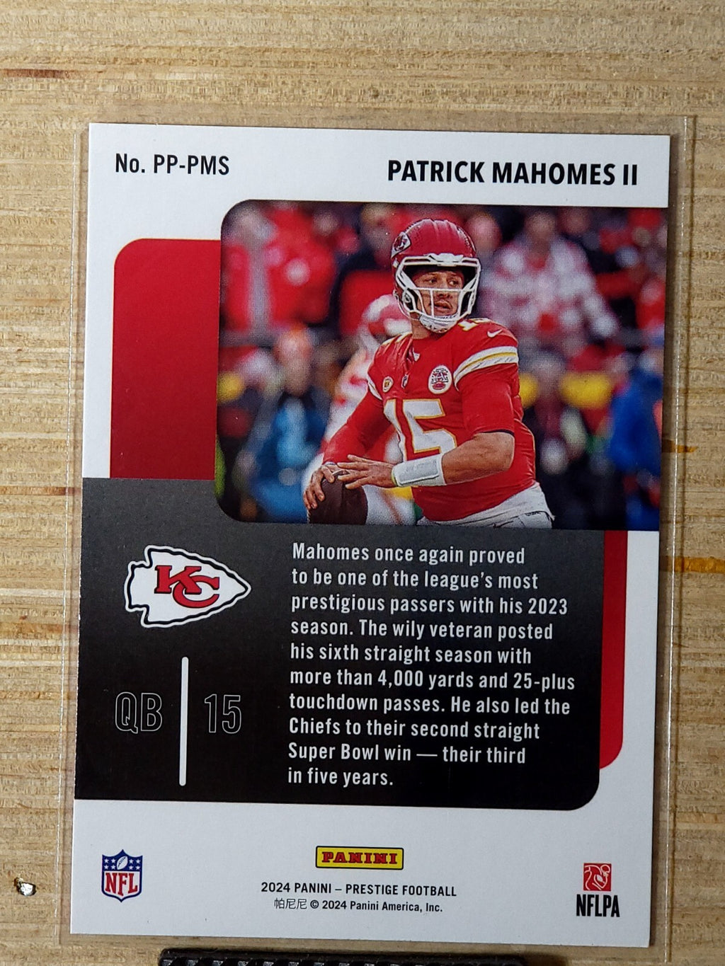 2024 Panini Prestige - Prestigious Pros #PP-PMS Patrick Mahomes II