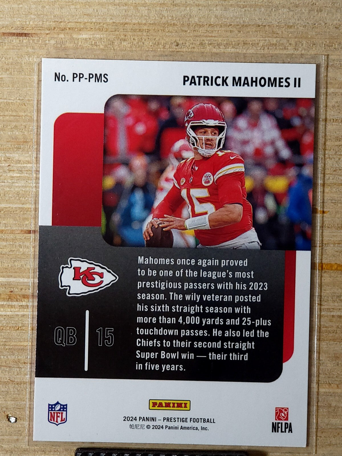 2024 Panini Prestige - Prestigious Pros #PP-PMS Patrick Mahomes II