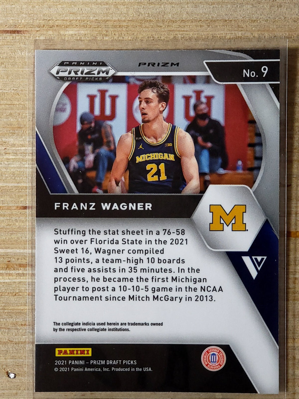 2021-22 Panini Prizm Draft Picks - #9 Franz Wagner Red Fast Break