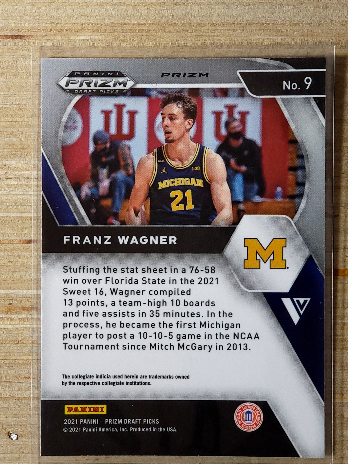 2021-22 Panini Prizm Draft Picks - #9 Franz Wagner Red Fast Break