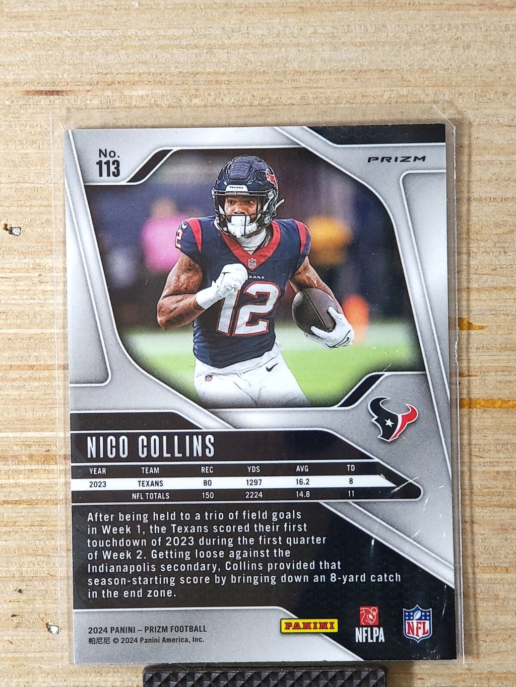 2024 Panini Prizm - Nico Collins #113 Green Ice Prizm