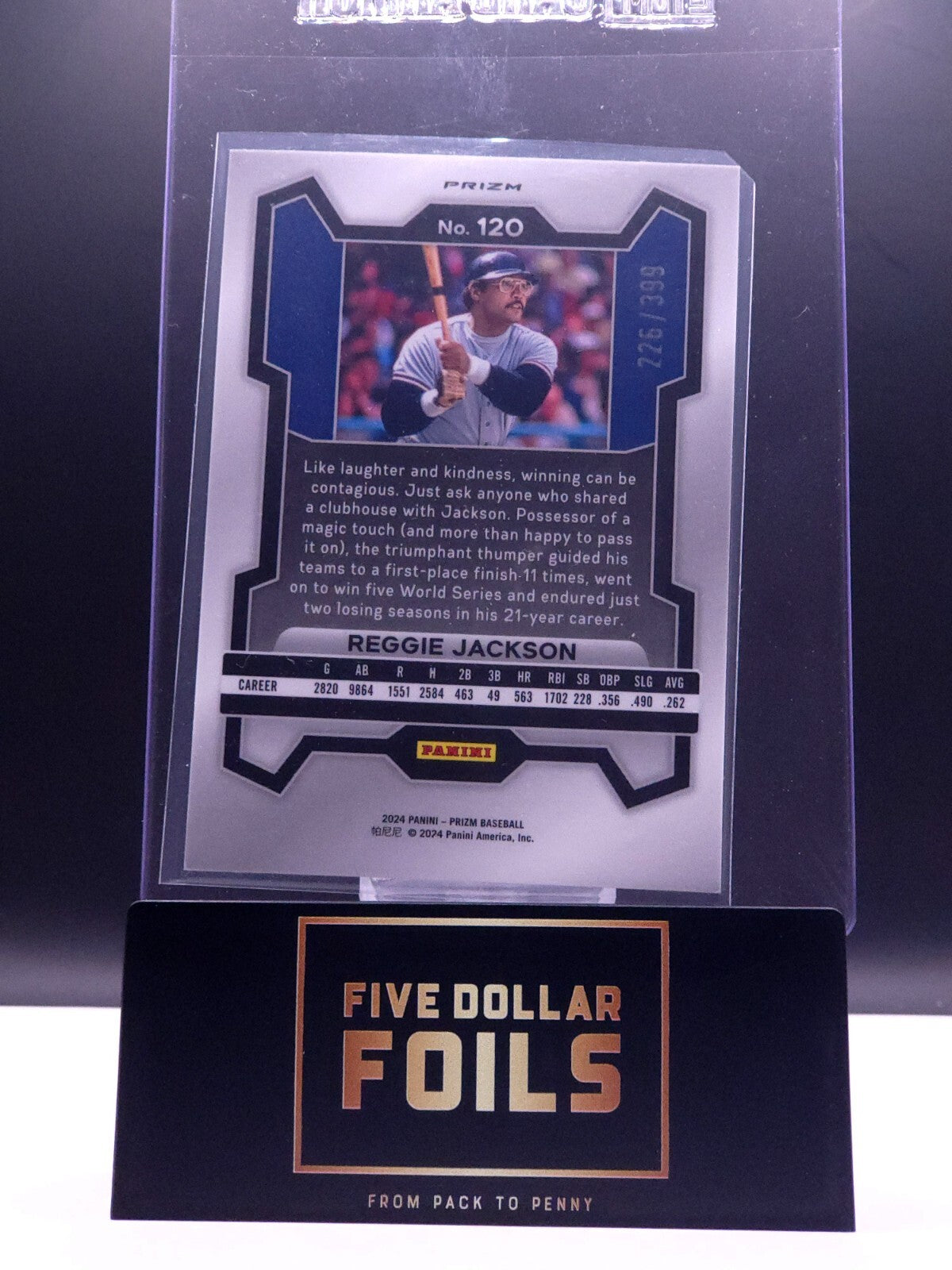2024 Panini Prizm Baseball #120 Reggie Jackson Red Pulsar 226/399
