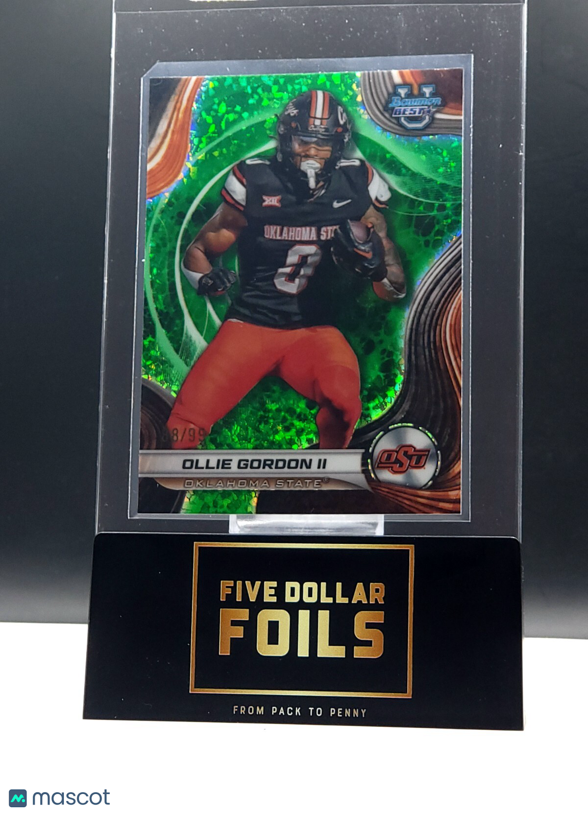 2024 Bowman U Best #41 Ollie Gordon II Green Mini Diamond 88/99