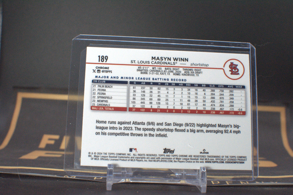 2024 Topps Chrome Masyn Winn [Prism] #189 **Free Shipping @ $10+**