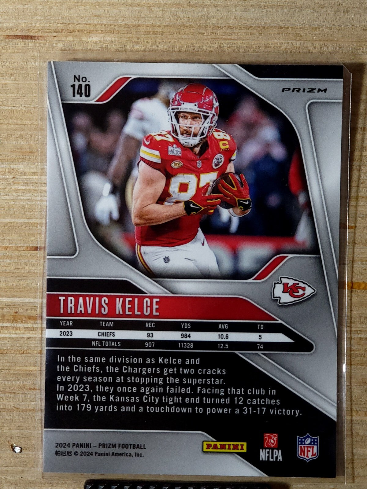 2024 Panini Prizm 140 Travis Kelce Pink
