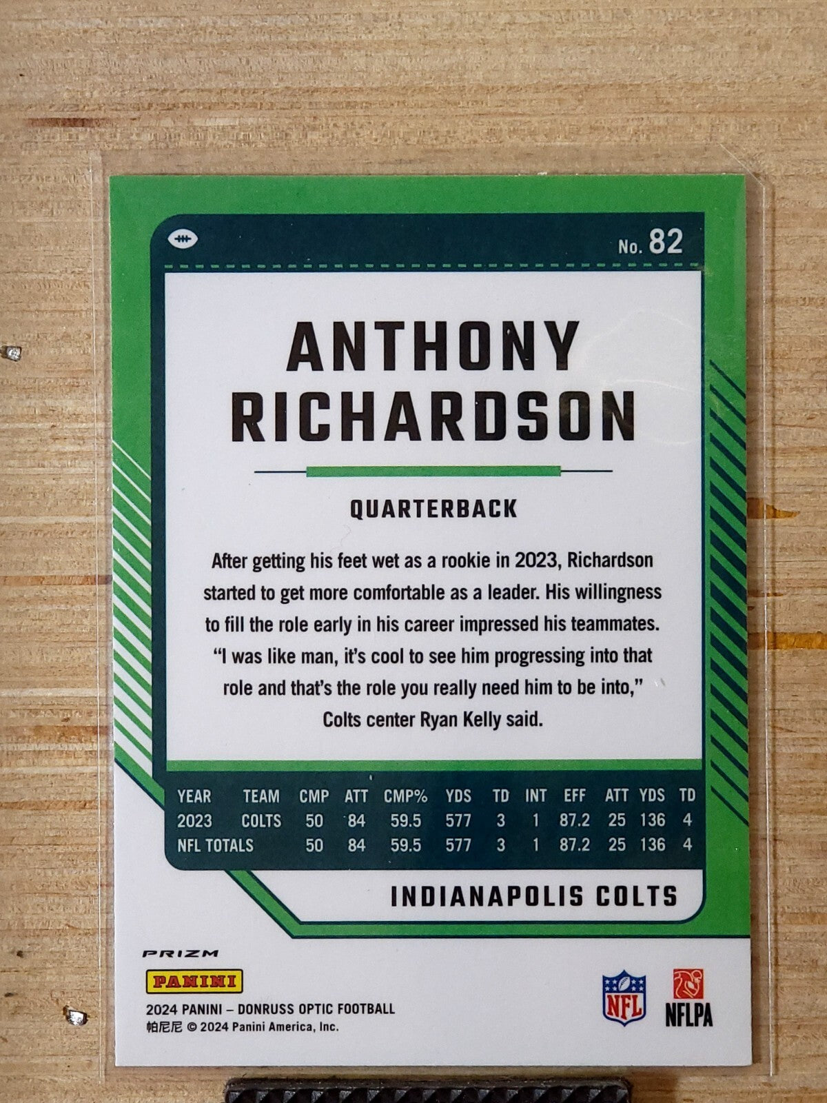 2024 Panini Donruss Optic #82 Anthony Richardson Holo