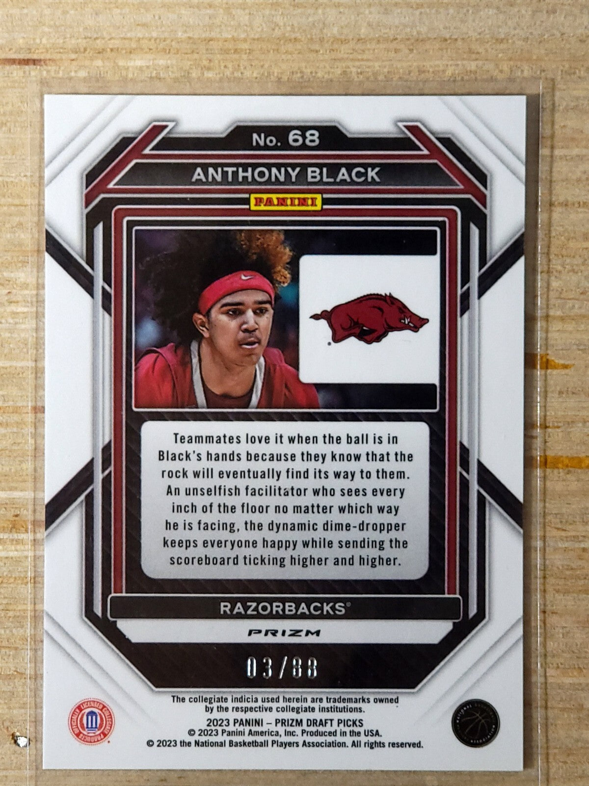 2023 Panini Prizm Draft Picks - #68 Anthony Black Choice Red
