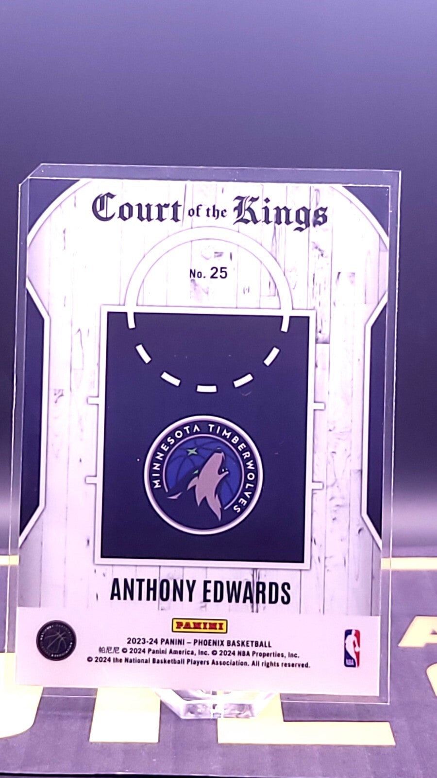 2023-24 Panini Phoenix - Court of the Kings #25 Anthony Edwards