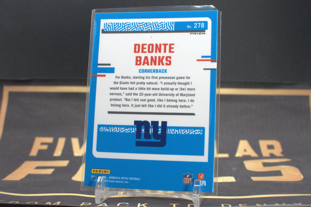 2023 Panini Donruss Optic Deonte Banks [Blue Hyper] #278 **Free Shipping @ $10+*