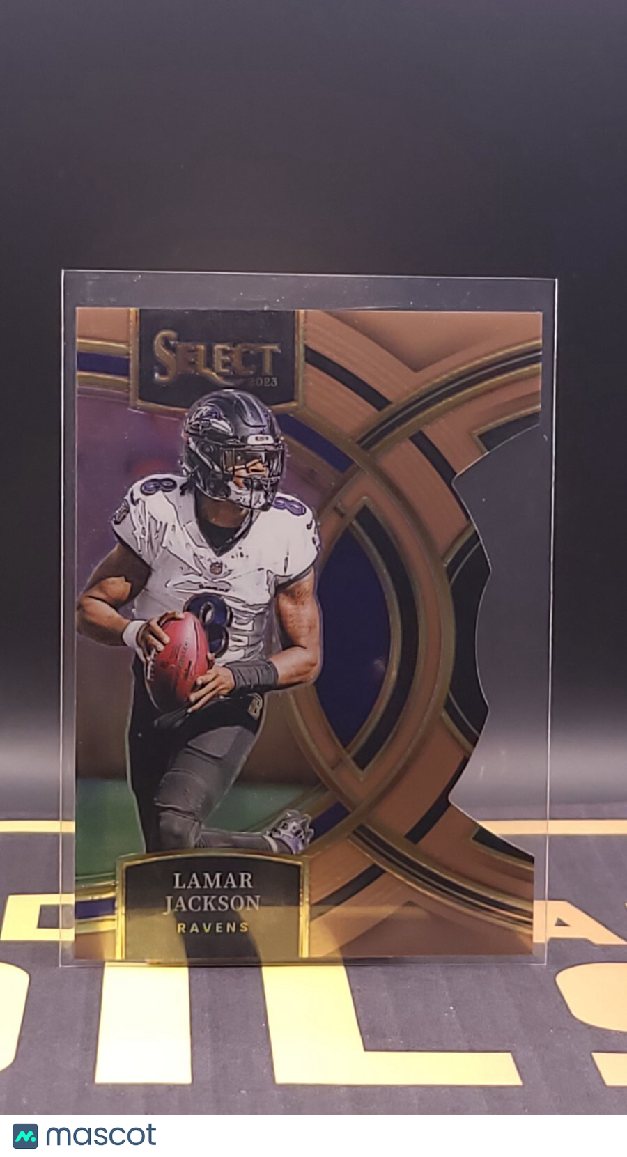 2023 Panini Select LAMAR JACKSON BRONZE PRIZM DIE-CUT #/299 Baltimore Ravens #19