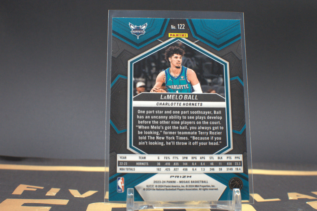 2023-24 Panini Mosaic NBA #122 LaMelo Ball Reactive Green **Free Shipping @ $10+