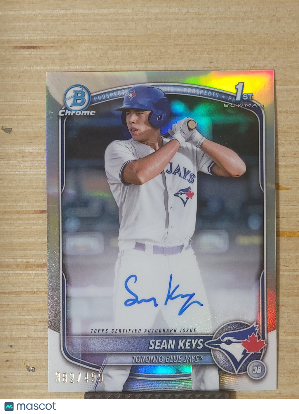 2025 Bowman - Chrome Prospect Autographs Sean Keys #CPA-SK Refractor 382/499