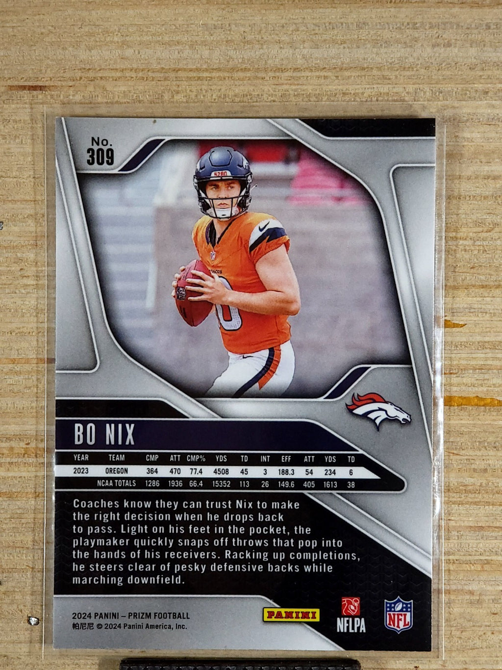 2024 Panini Prizm #309 Bo Nix