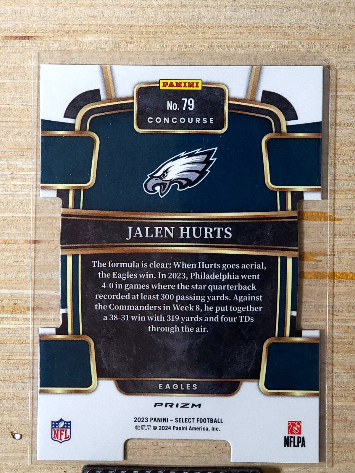 2023 Panini Select - Concourse #79 Jalen Hurts Red Black Die-Cut