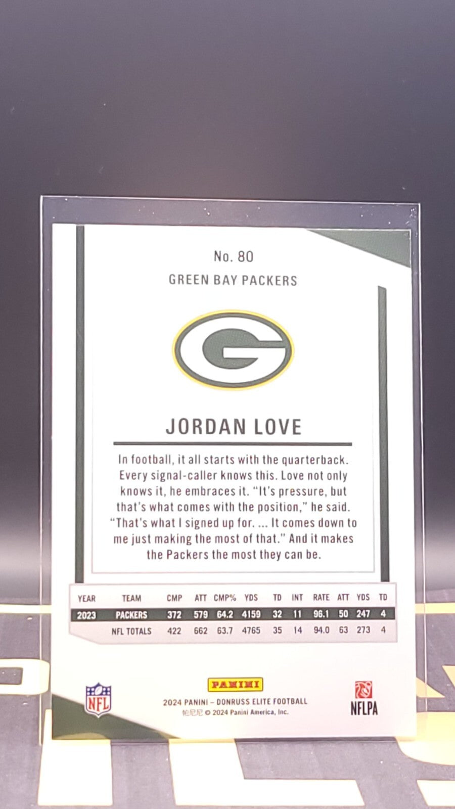 2024 Panini Donruss Elite Jordan Love #80 Aspirations Stars 236/299