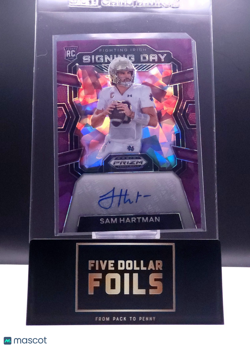2024 Prizm Draft Picks Auto Signing Day #SD-SHN Sam Hartman Purple Ice  41/99