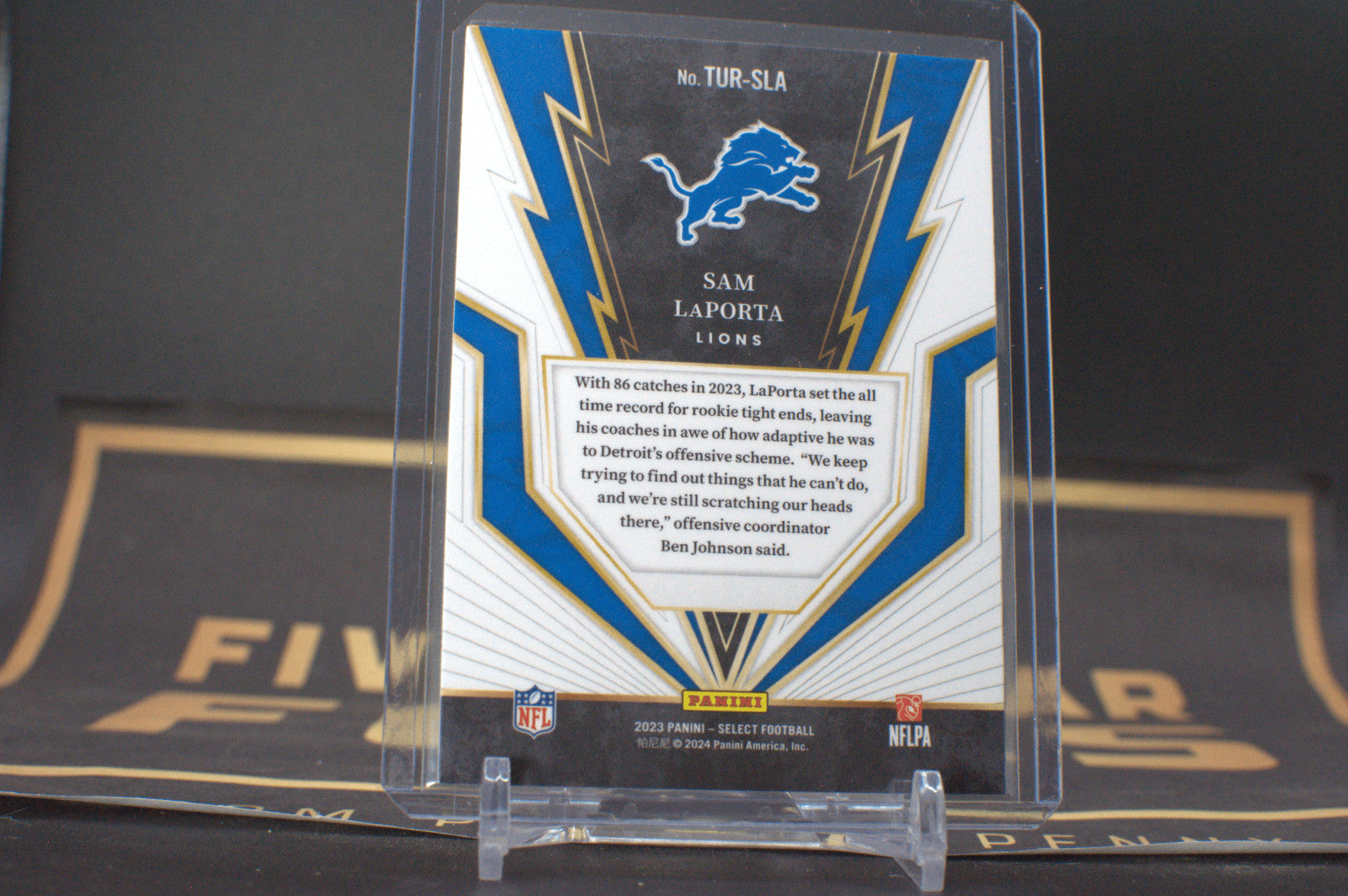 2023 Panini Select NFL Turbocharged Sam LaPorta #TUR-SLA **Free Shipping @ $10+*