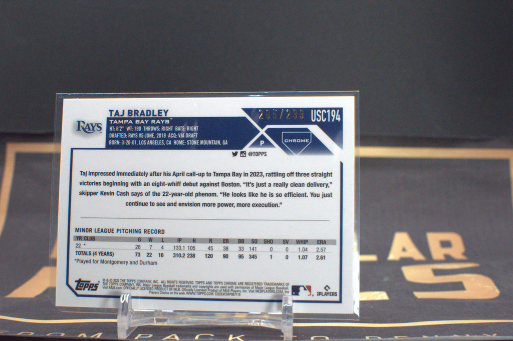 2023 Topps Chrome #USC194 Taj Bradley Pink Purple Lava Lamp*Free Shipping @ $10