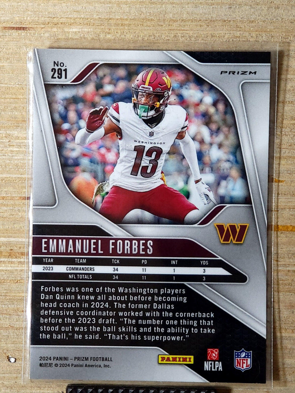 2024 Panini Prizm - #291 Emmanuel Forbes Red White Blue