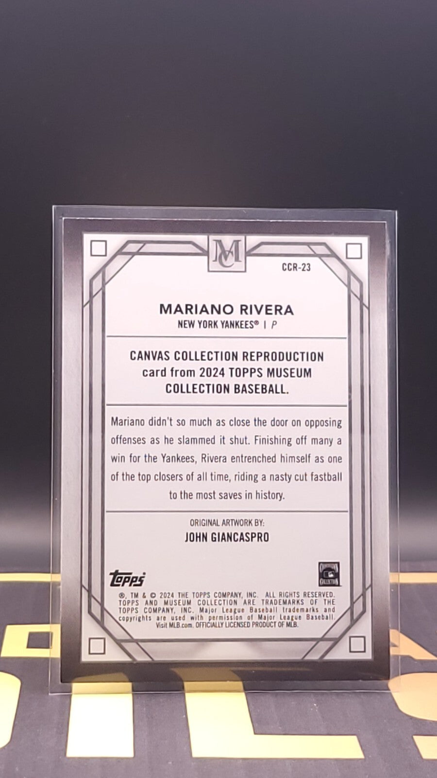 *Free Shipping @ $10+* 2024 Topps Museum Mariano Rivera Canvas Collection #CCR23