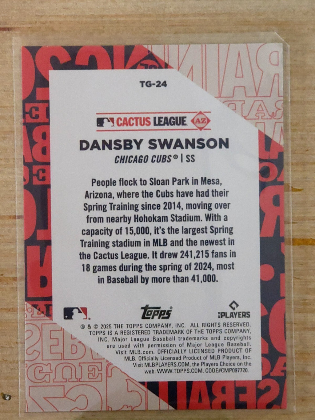 2025 Topps Series 1 - Cactus League #TG-24 Dansby Swanson