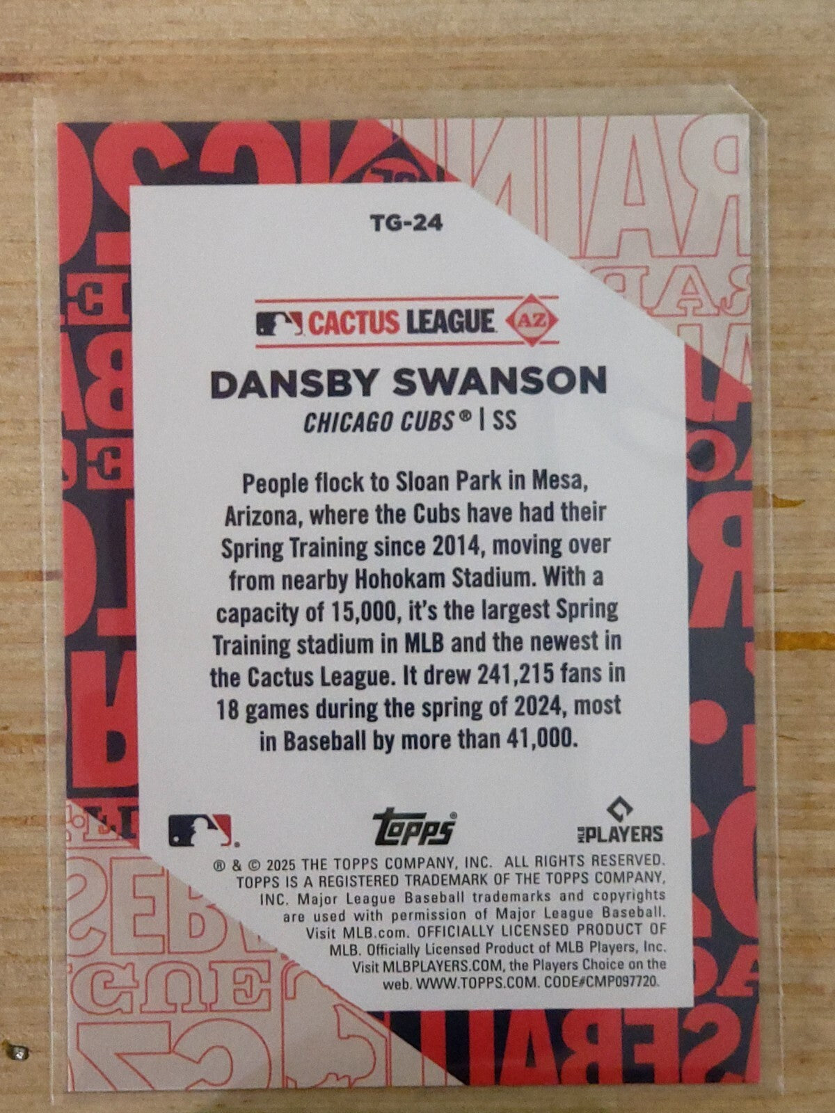 2025 Topps Series 1 - Cactus League #TG-24 Dansby Swanson