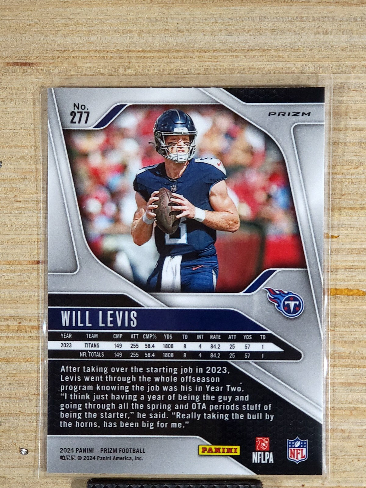 2024 Panini Prizm #277 Will Levis Silver