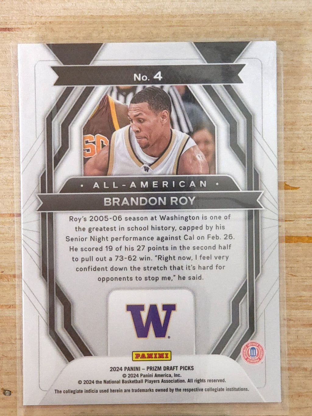 2024 Panini Prizm Draft Picks All-American #4 Brandon Roy