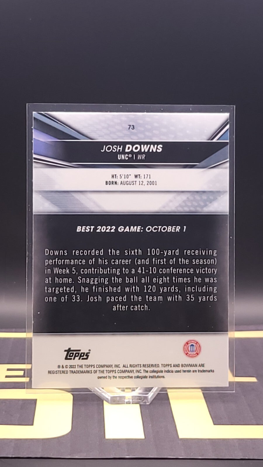 *Free Shipping @ $10+* 2022 Bowman's Best U Josh Downs #73