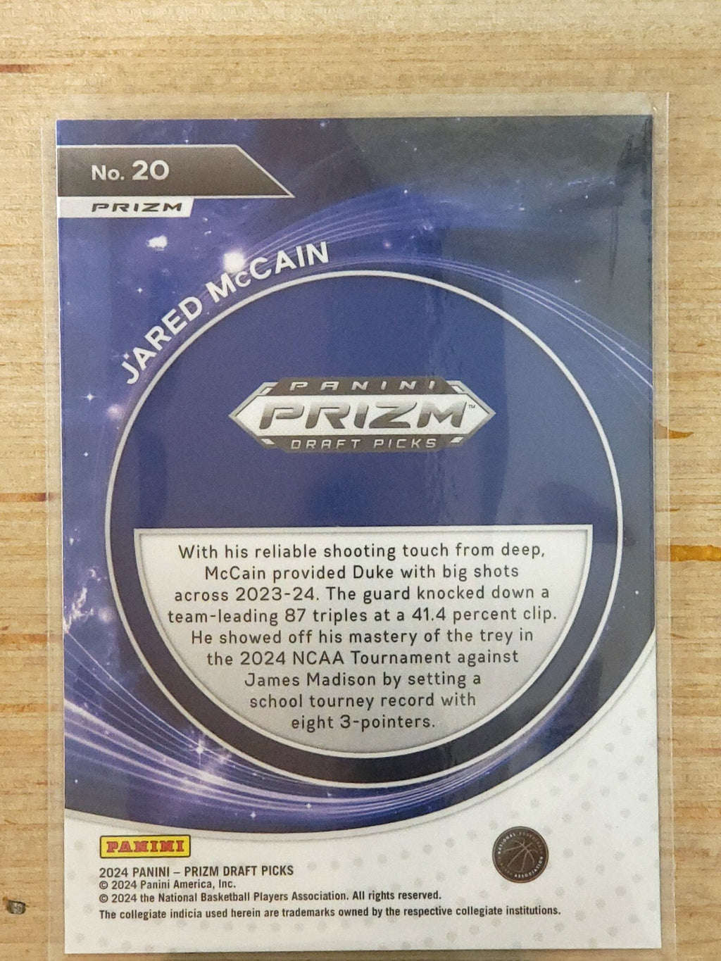 2024 Panini Prizm Draft Picks Student Orientation Jared McCain Ice