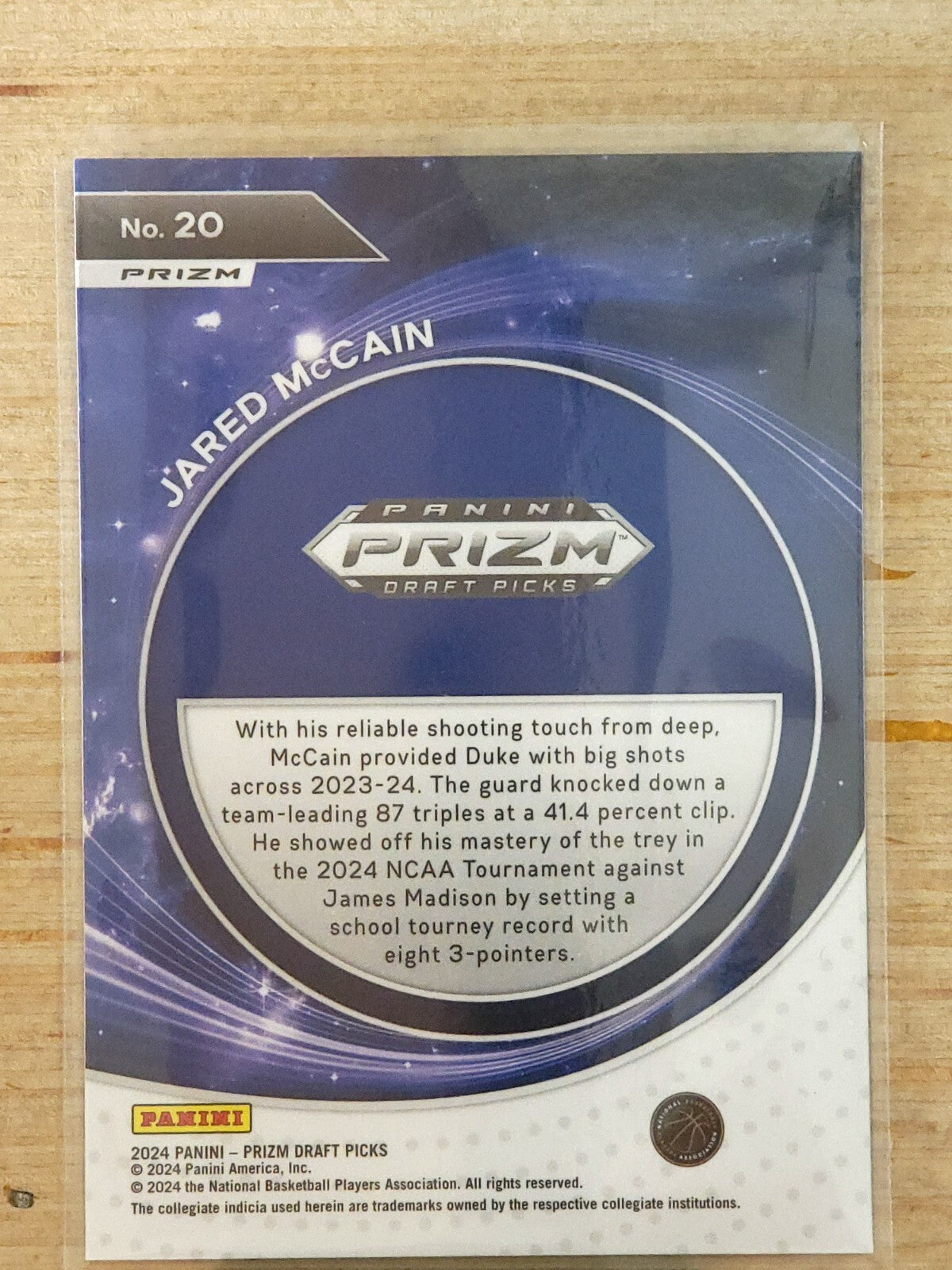 2024 Panini Prizm Draft Picks Student Orientation Jared McCain Ice