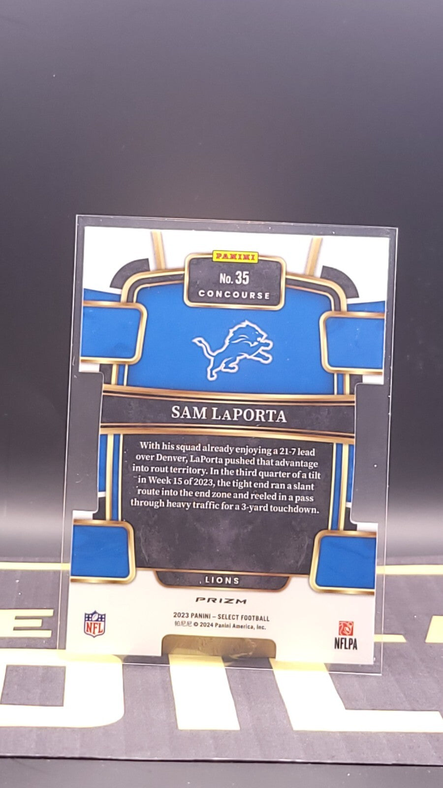 *Free Shipping @ $10+* 2023 Panini Select Black Green Die Cut #35 Sam LaPorta